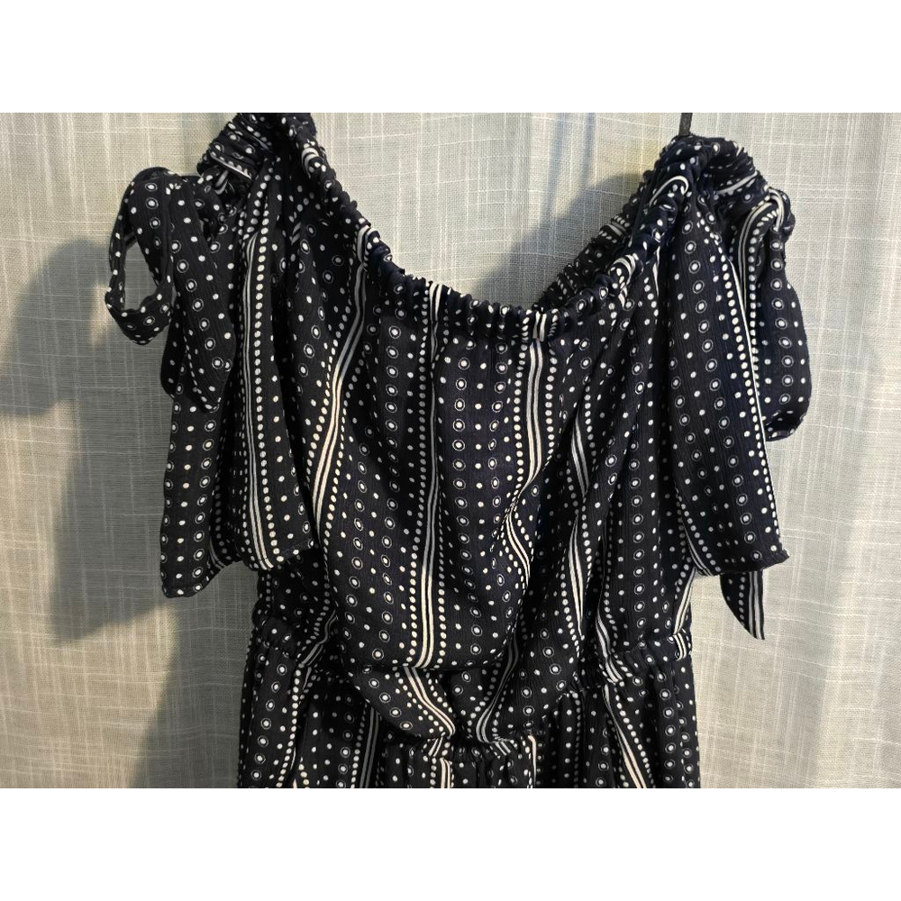Women's‎ A.U.W Jumpsuit Size 6 Navy Blue and White - Picture 5 of 8